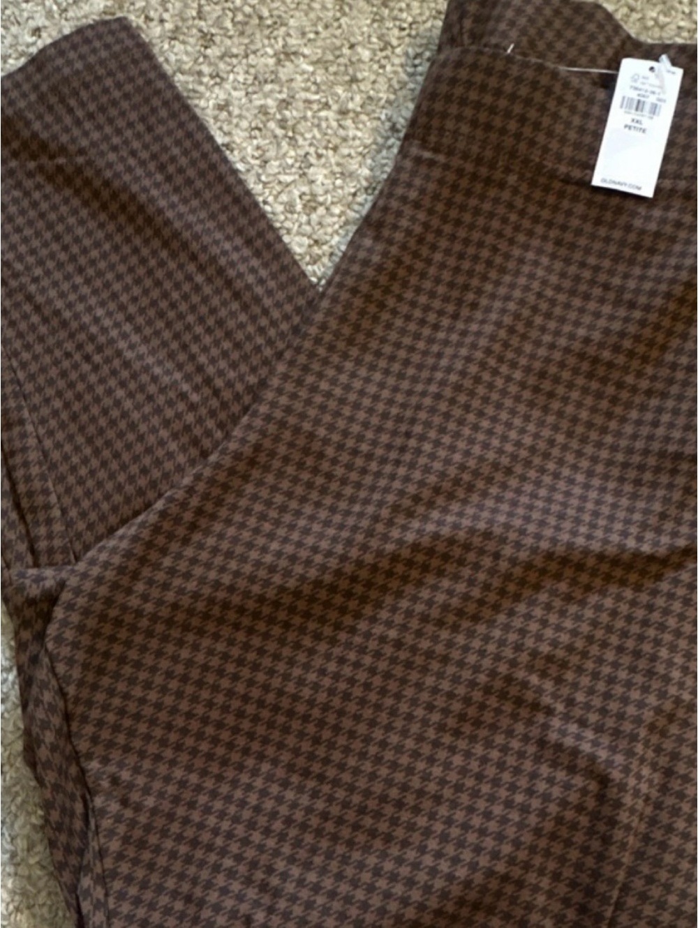 Brown Houndstooth Pants